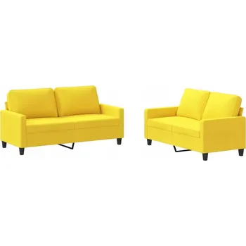 Pohovka Světle žlutá dvoumístná pohovka 138x77x80 cm (šířka x hloubka x výška)