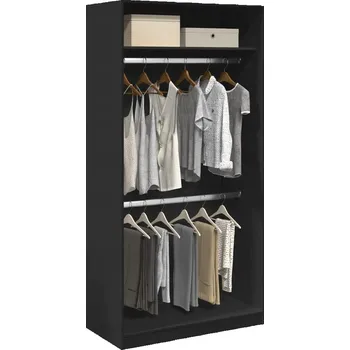 Šatní skříň VidaXL Skříň, černá, 100x50x200 cm, dřevotříska