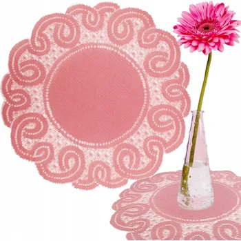 Prostěradlo Materiálové Krajkové Ubrousky Kulaté 30 cm na Stůl 30 ks
