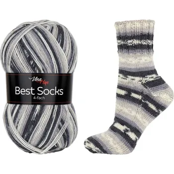 Vlna-Hep Best Socks 7073 – šedý mramor