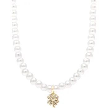 Řetízek Perličkové korále se čtyřlístkem 2398