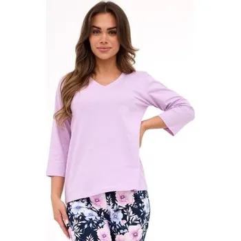 Dámské pyžamo Dámské pyžamo Cornette Natalie 2 - 7/8 rukáv Fialová 2XL