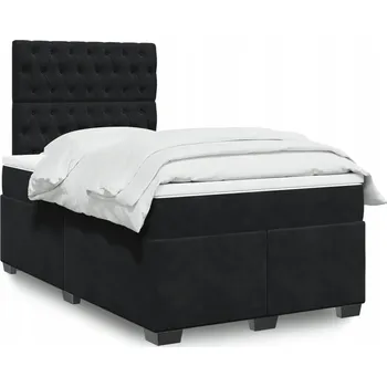Postel Čalouněná jednolůžková postel VidaXL 120x190 cm, černá
