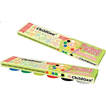 Speciální výtvarná barva ChildGen - přírodní prstové barvy 6x20ml