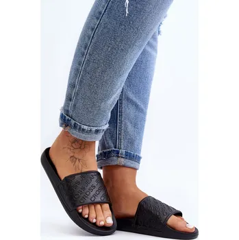 Dámské pantofle Dámské pantofle Kesi Cross Jeans černá 2587165