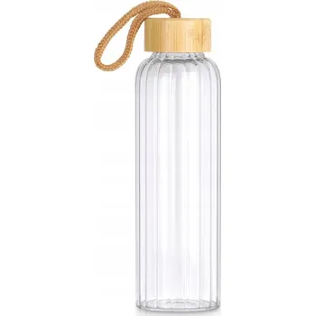 Láhev SILIKONOVÁ SKLENĚNÁ láhev na vodu a limonádu smoothie lahev na pití 0,5