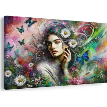 Obraz Dovido Obraz květinová harmonie s motýly