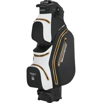 Golfový bag Bennington Dry QO 14 Waterproof cart bag, černo/bílo/zlatý