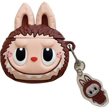 Příslušenství pro sluchátka 3D Silikonový kryt pro AirPods 4 Barva: Labubu hnědý