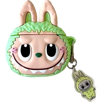 Příslušenství pro sluchátka 3D Silikonový kryt pro AirPods 3 Barva: Labubu zelený