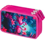 Školní penál třípatrový Baagl, Plameňáci