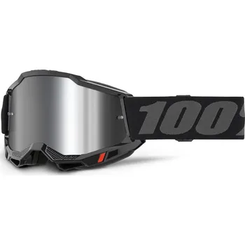 Motocyklové brýle 100% ACCURI 2 brýle BLACK stříbrné plexi