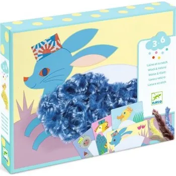 kreativní sada DJECO - Kreativní sada vlna & suchý zip: Zvířátka s čepičkami