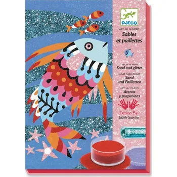 kreativní sada DJECO - Pískování Duhové rybky