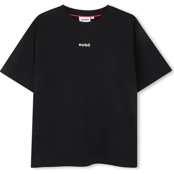 Chlapecké tričko Dětské bavlněné tričko HUGO černá barva, s potiskem, G00434 G00434.102.108 99X, vel. 108