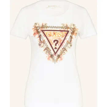 Dámské tričko Guess Dámské Tričko S Ozdobnými Kamínky, bílá, 38