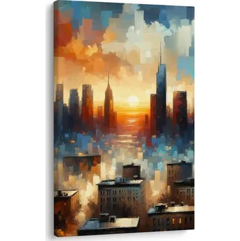 Obraz Dovido Obraz západ slunce nad městem