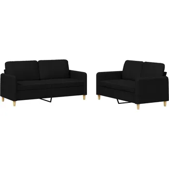 Pohovka Černá dvoumístná pohovka 120/140 Cm