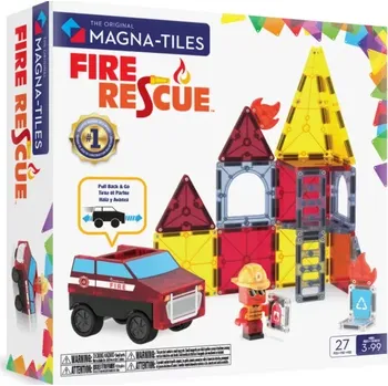 ostatní stavebnice Magna-Tiles: Magnetická stavebnice Fire Rescue 27 dílů