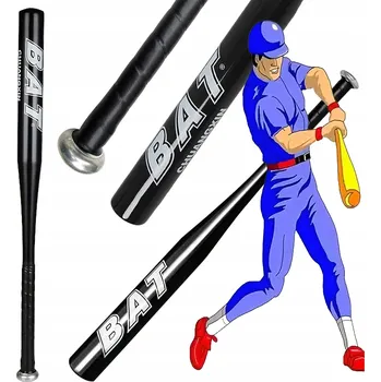 Baseballová Pálka Hliníková 25" 64cm Silná Tréninková Černá