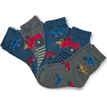 706483 - Tchibo - Dětské ponožky - pro muže - vel. 27-30 - barva: modrá/žakár