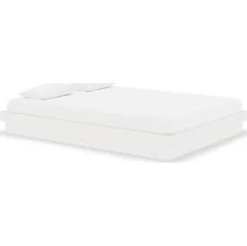 Postel Rám postele z masivního borovicového dřeva 135x190 bílý