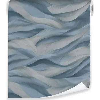 Fototapeta TAPETA ABSTRAKCE MODRÉ VLNY 3D NA VLIESU STĚNU OBÝVACÍ POKOJ LOŽNICE