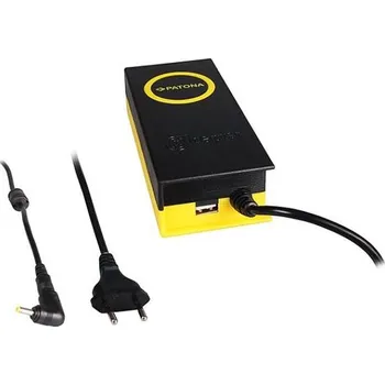 Adaptér k notebooku PATONA napájecí adaptér k ntb/ 19,5V/4,7A 90W/ konektor 4x1,7mm/ + výstup USB/ délka kabelu 2,4 m (PT2620)