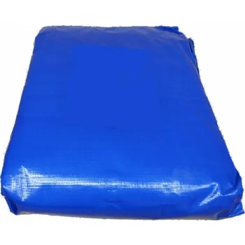 Krycí plachta Zimní plachta ovál na bazén 7,3 x 3,7m - folie 8,23 x 4,57m, modrá 200g/m2