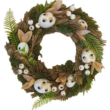 Věnec Velikonoční věnec slámový 30cm 4001105