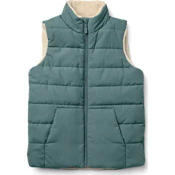 709797 - Tchibo - Dětská prošívaná vesta s plyšovou podšívkou - pro ženy - vel. 158/164 - barva: bílá