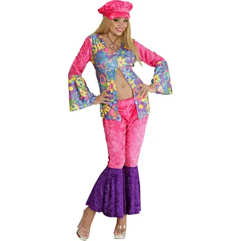 Karnevalový kostým Dámský kostým Hippie (košile, kalhoty, čepice) - S