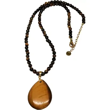 Náhrdelník Elegantní náhrdelník z tygřího oka s přívěskem – šperk s energií a stylem