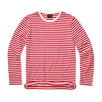 Pánské tričko Tričko s dlouhým rukávem Jerseyshirt Stripe Longsleeve, Brandit, Červené, M