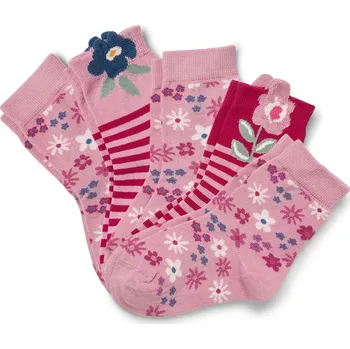 706475 - Tchibo - 5 párů dětských ponožek - pro ženy - vel. 23-26 - barva: červená/žakár