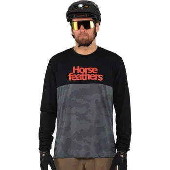 cyklistický dres Horsefeathers Fury LS Digital Flame