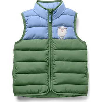 Dámská vesta 696700 - Tchibo - Dětská prošívaná vesta - pro ženy - vel. 98/104 - barva: modrá/s potiskem