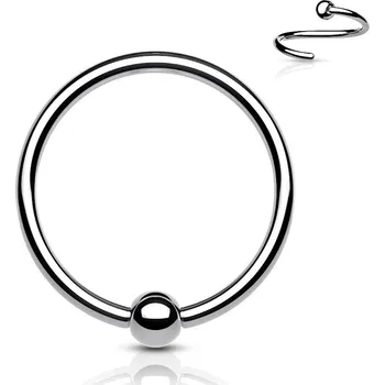 Piercing Piercing - kruh titan s kuličkou (0,8 x 8 mm, kulička 2 mm)
