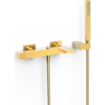 Vodovodní baterie Nástěnná vanová baterie TRES Slim Exclusive zlatá