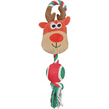 Hračka pro psa Přetahovadlo pro psa Nunbell AIDOG Vánoční Sob Přetahovadlo Pískací