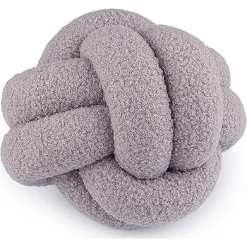 Dekorativní polštářek Dekorační polštář uzel buklé Ø20 cm Varianta: 4 šedá, Balení: 1 ks