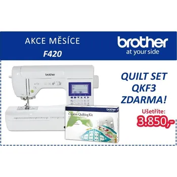 Šicí stroj Brother F420 + Quiltovací sada v ceně