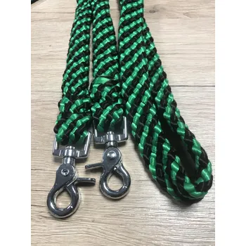 Jezdectví Sedlářská výroba Otěže ploché barevné, velikost pony Barva: zelená