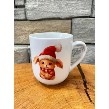 Keramický hrnek zajíček zimní