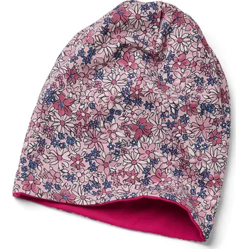 Čepice 710788 - Tchibo - Dětská oboustranná čepice - pro ženy - vel. 49-52 cm - barva: růžová/květovaný