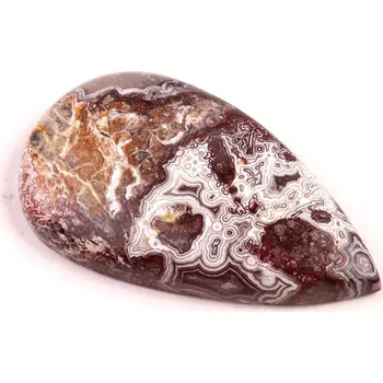 Přírodní kámen Kabošon Crazy Lace Achát č.5978 (40x23x7mm)