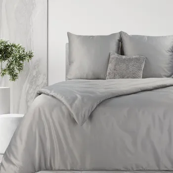 Povlečení BAVLNĚNÉ POVLEČKY HARMONY 200X220 CM, 2KS 70X80 CM STŘÍBRNÉ