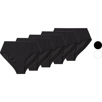 Kalhotky esmara® Dámské kalhotky s vysokým pasem s BIO bavlnou, 5 kusů