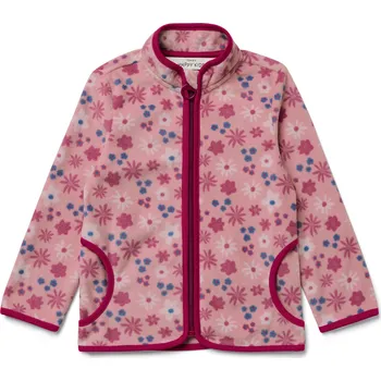 704988 - Tchibo - Dětská fleecová bunda - pro dívky - vel. 98/104 - barva: červená/s potiskem