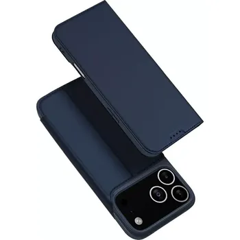 Pouzdro na mobilní telefon Dux Ducis Skin Pro iPhone 17 Pro – modré flipové pouzdro (DUX DUCIS Skin Pro pro Apple iPhone 17 Pro – modré flipové pouzdro/obal/kryt, stojánek, kapsa na kartu, TPU vana, přesné výřezy)